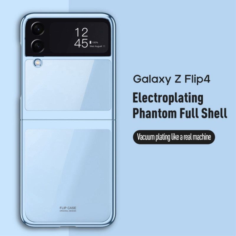 θηκη κινητου Samsung Galaxy Z Flip 4 Θήκη Flip Διάφανο Περίγραμμα Μεταλλικό